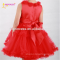 vestido de noche rojo hinchado de lujo de alta calidad de la tarde de China de alta calidad para la muchacha